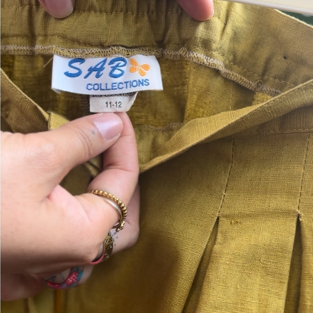 Linen Woman Mustard Pants - Picture 3 of 3